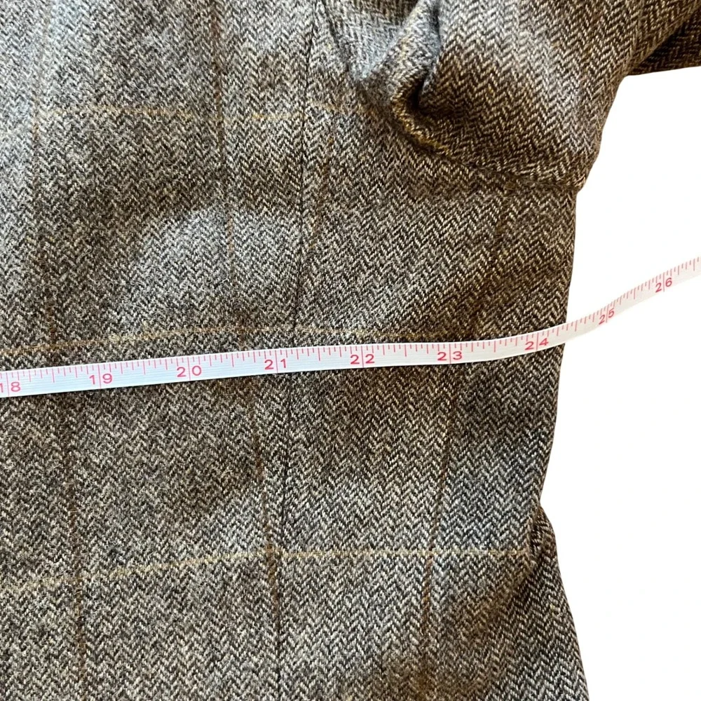 Brooks Brothers Camel‎ Hair Blazer Brown Herringbone Windowpane Sport Coat USA